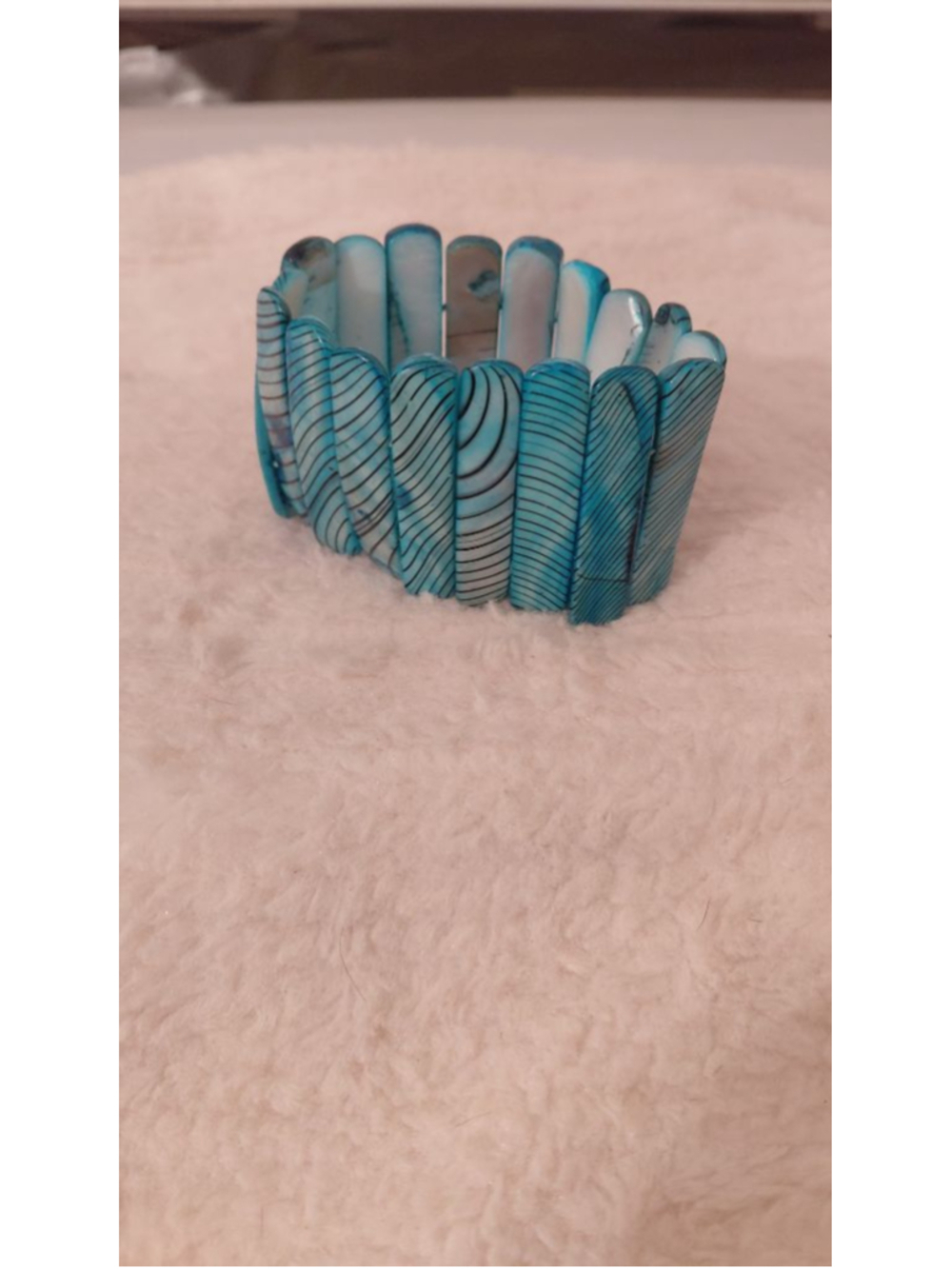 Women's Bracelet One Size Blue White stretchable